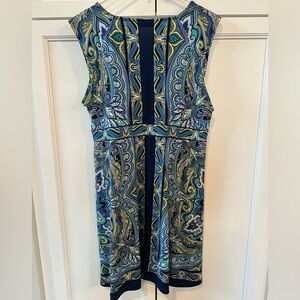 Apt. 9 sleeveless blue paisley dress. Size XL